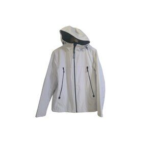 Calvin Klein Men Jacket Men size M White Hooded Full Zip INFINITE STRETCH